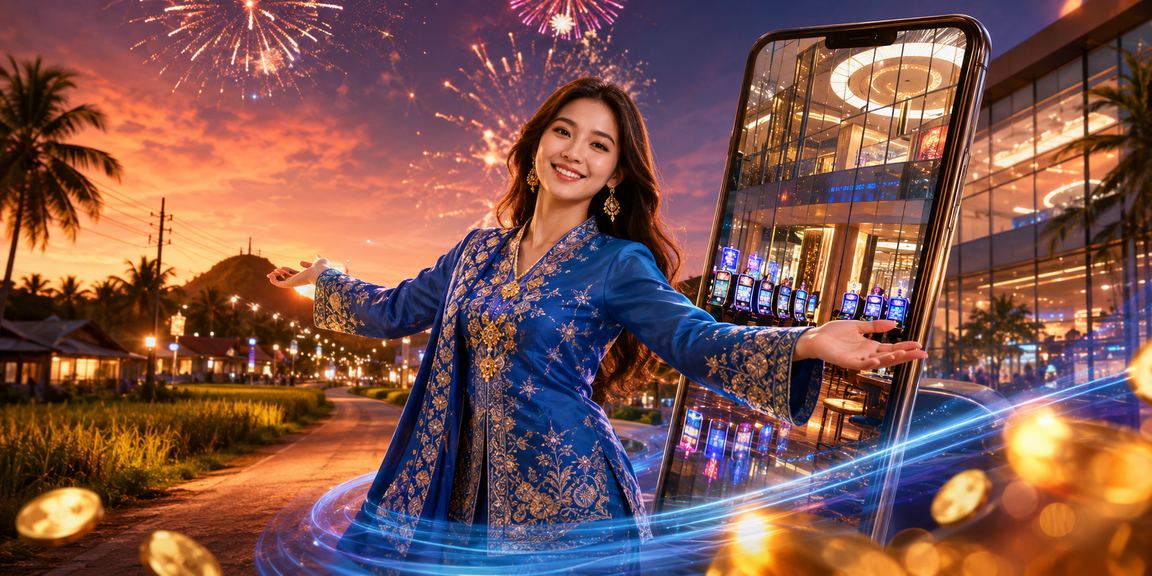 Pengguna Malaysia dalam pakaian tradisional membuat deposit mudah alih nsp151